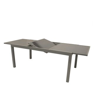 Ausziehtisch PISA 180/240x100cm, Aluminium + Glas