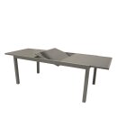 Ausziehtisch PISA 180/240x100cm, Aluminium + Glas