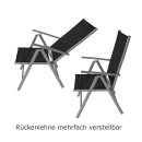 Klappsessel RAVENNA, Aluminium + Kunstgewebe schwarz, 2...