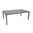 Ausziehtisch MARINA 200/300x110cm, Aluminium + Glas