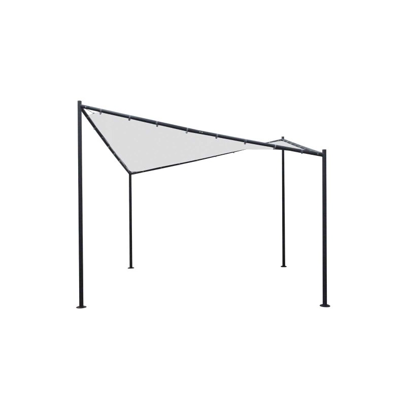 Pavillon ORLANDO 3,5x3,5 Meter mit Plane PVC-bechichtet weiss