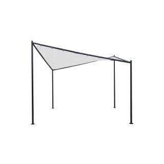 Pavillon ORLANDO 3,5x3,5 Meter mit Plane PVC-bechichtet weiss