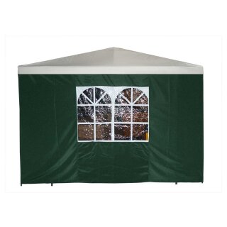 Seitenplane für Pavillon, 3x1,9 Meter, Polyester grün mit Fenster