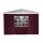 Seitenplane für Pavillon, 3x1,9 Meter, Polyester bordeaux mit Fenster