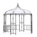 Pavillon BURMA 300cm rund, Stahl grau, Plane...