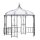Pavillon BURMA 300cm rund, Stahl grau, Plane PVC-beschichtet weiss