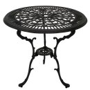 Gartentisch JUGENDSTIL, Ø 70 cm, Aluguss, Grau...