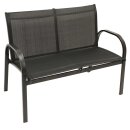 Lounge Set ARONA 4-teilig, Metall + Kunstgewebe schwarz