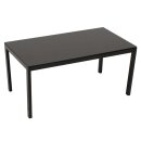 Lounge Set ARONA 4-teilig, Metall + Kunstgewebe schwarz