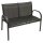 Lounge Set ARONA 4-teilig, Metall + Kunstgewebe schwarz
