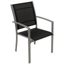 4 Stk. Stapelsessel PINO, Metall + Textilgewebe schwarz