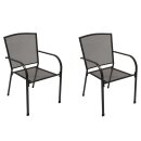 2 Stk. Stapelsessel CLASSIC, Streckmetall anthrazit