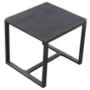 Garnitur MALTA 3-teilig, Metall schwarz und Polyrattan schwarz, mit Polstern