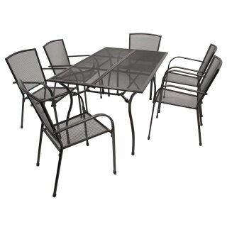 Garnitur CLASSIC 7-tlg., Streckmetall anthrazit