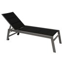 Rollenliege GIRONA extra hoch, Aluminium silber +...