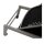 Rollenliege GIRONA extra hoch, Aluminium silber + Textilgewebe gepolstert schwarz