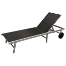 Rollenliege OSTIA, Aluminium silber + Textilgewebe...