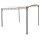 Anbaupavillon MANTOVA 3 x 3 Meter, Stahl dunkel, Plane PVC-beschichtet écru