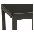 Balkon Ausziehtisch ELBA 70/140x70cm, Aluminium anthrazit + Glas schwarz