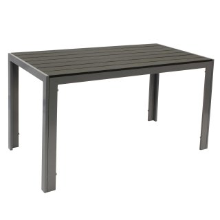 Tisch SORANO, 125  x 70 cm, Alu + Polywood grau