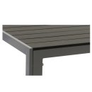 Tisch SORANO 125x70cm, Alu silbergrau + Kunstholz grau