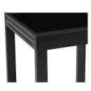 Balkon-Ausziehtisch TORINO, 65 - 130 x 65 cm,  Alu/Glas, Anthrazit/Schwarz, Rechteckig