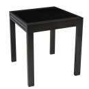 Balkon-Ausziehtisch TORINO, 65 - 130 x 65 cm,  Alu/Glas, Anthrazit/Schwarz, Rechteckig