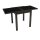 Balkon-Ausziehtisch TORINO, 65 - 130 x 65 cm,  Alu/Glas, Anthrazit/Schwarz, Rechteckig