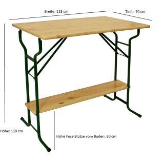 Stehtisch BAMBERG 113 cm klappbar, Metall + Holz lackiert, 159,98 €