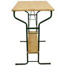 Stehtisch BAMBERG 113 cm klappbar, Metall + Holz lackiert, mit Fuss-Stütze
