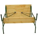 Stehtisch BAMBERG 113 cm klappbar, Metall + Holz lackiert, mit Fuss-Stütze