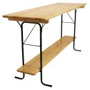 Stehtisch BAMBERG 220 cm klappbar, Metall + Holz...