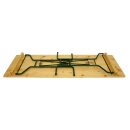 Stehtisch BAMBERG 220 cm klappbar, Metall + Holz lackiert, mit Fuss-Stütze