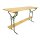 Stehtisch BAMBERG 220 cm klappbar, Metall + Holz lackiert, mit Fuss-Stütze