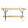 Stehtisch BAMBERG 220 cm klappbar, Metall + Holz lackiert, mit Fuss-Stütze