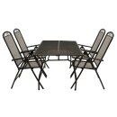 Garnitur CLASSIC 5-teilig, Streckmetall anthrazit
