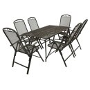 Garnitur CLASSIC 7-teilig, Streckmetall anthrazit