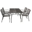 Garnitur CLASSIC 5-teilig, Streckmetall anthrazit