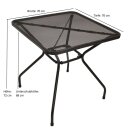 Garnitur CLASSIC 3-teilig, Streckmetall anthrazit