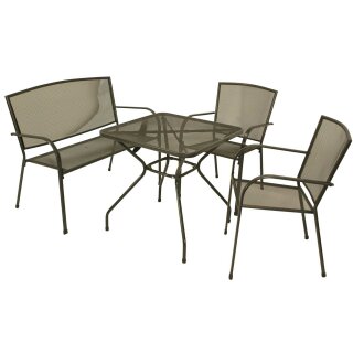 Garnitur CLASSIC 4-teilig, Streckmetall anthrazit