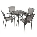 Garnitur CLASSIC 5-teilig, Streckmetall anthrazit