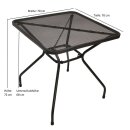 Garnitur CLASSIC 5-teilig, Streckmetall anthrazit