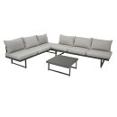 Funktions Lounge Set BOGOTA, Aluminium matt-grau, Polster...