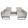 Funktions Lounge Set BOGOTA, Aluminium matt-grau, Polster hellgrau