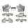 Funktions Lounge Set BOGOTA, Aluminium matt-grau, Polster hellgrau