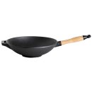 All Grill Wok aus Gusseisen m. Holzgriff Ø 30 cm