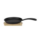 All Grill Guss-Minipfanne Ø 13 cm mit Holzuntersetzer