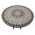Bistrotisch SIENA 60cm rund, Eisen schwarz und Mosaik grau