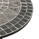 Wandtisch SIENA halbrund 45x90cm, Eisen + Mosaik grau