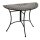 Wandtisch SIENA halbrund 45x90cm, Eisen + Mosaik grau